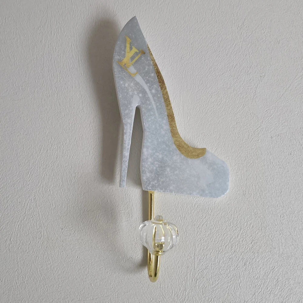 Designer-Inspired High Heel Wall Hook - Black/Gray/Brown (Set of 3)